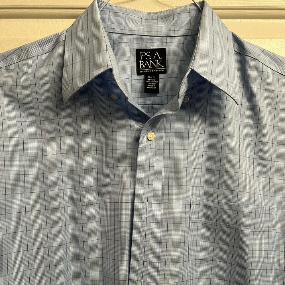 Jos A Banks Mens Dress Shirt Slim Fit Size 16-33